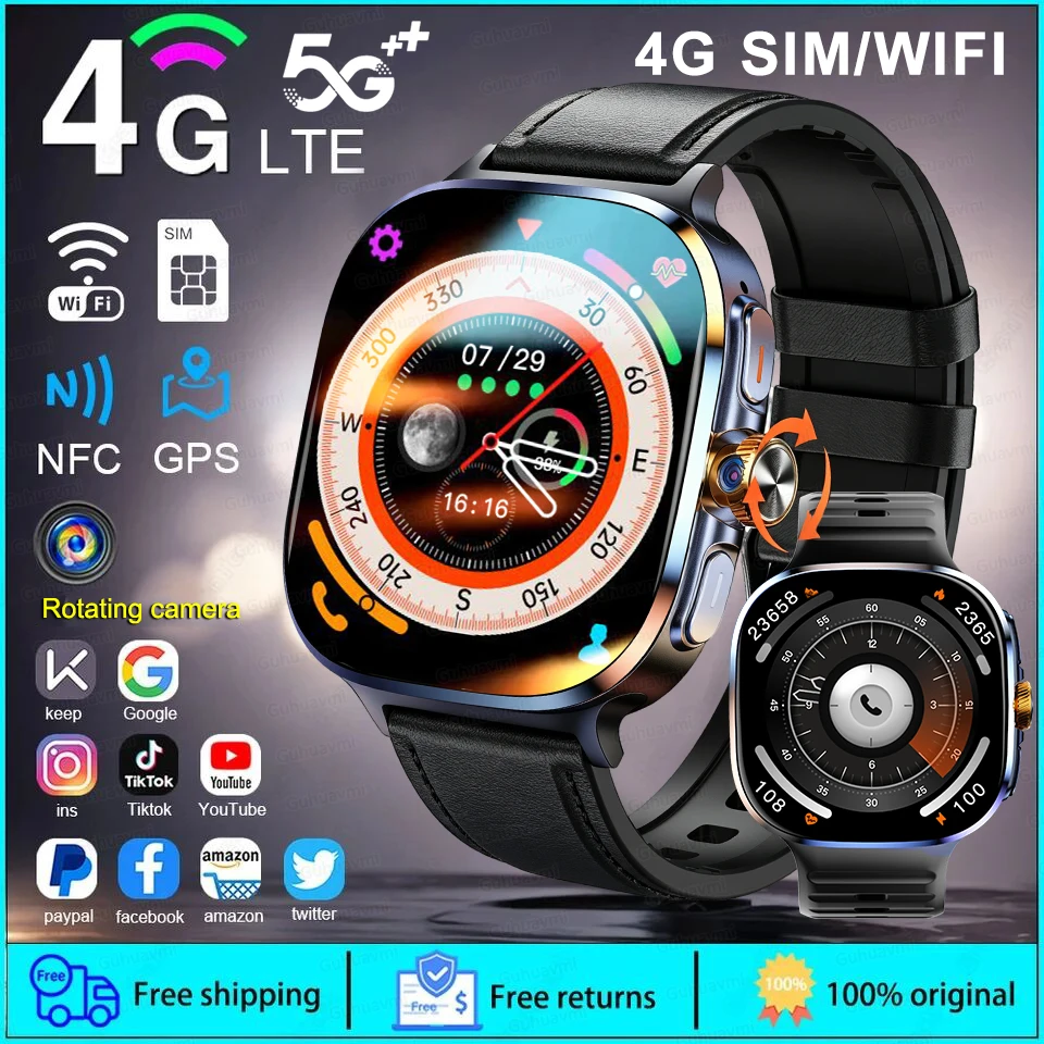 Sim Card smartwatch New 4G 5G Full Netcom Smartwatch 2.4 Amoled Screen NFC GPS WIFI Rotating Camera Game Android Smart Watch SIM
Sim Card smartwatch New 4G 5G Full Netcom Smartwatch 2.4 Amoled Screen NFC GPS WIFI Rotating Camera Game Android Smart Watch SIM