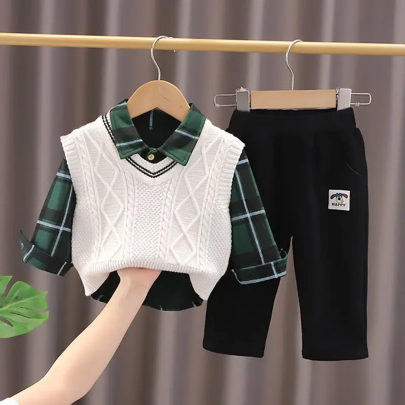 3pcs Kids Clothing Sets Cartoon Spring Children's Outfit with Sweater Vest Hoodies Pants for Girls Boys Sport Tracksuit 3 Ages
3pcs Kids Clothing Sets Cartoon Spring Children's Outfit with Sweater Vest Hoodies Pants for Girls Boys Sport Tracksuit 3 Ages