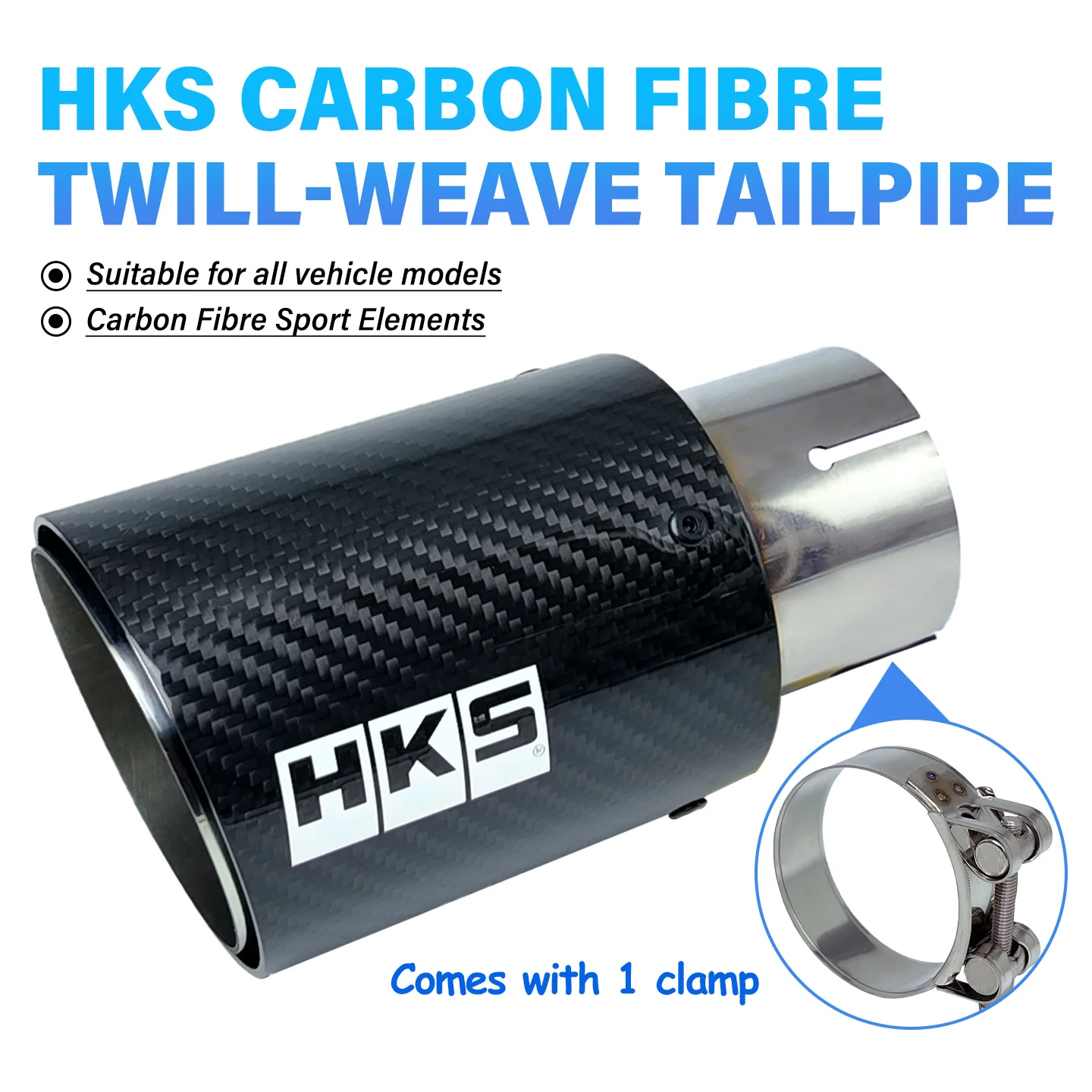 Modification of car exhaust pipe with HKS carbon fiber decorative exhaust muffler and decorative exhaust tip.
Modification of car exhaust pipe with HKS carbon fiber decorative exhaust muffler and decorative exhaust tip.