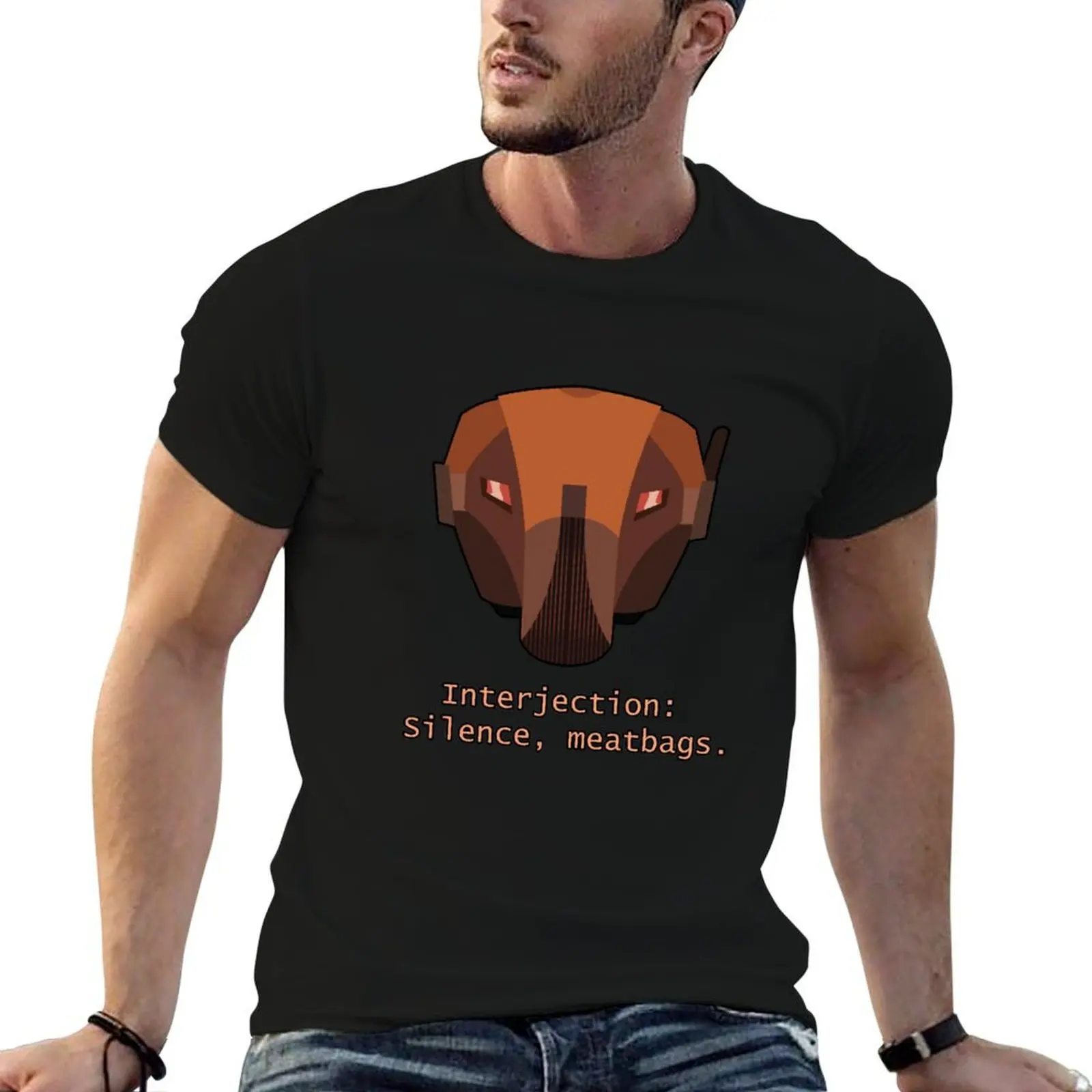 HK-47 Interjection: Silence, meatbags. T-Shirt t shirts for man graphic vintage cotton tshirt 100% essential t shirt T-shirt
HK-47 Interjection: Silence, meatbags. T-Shirt t shirts for man graphic vintage cotton tshirt 100% essential t shirt T-shirt
