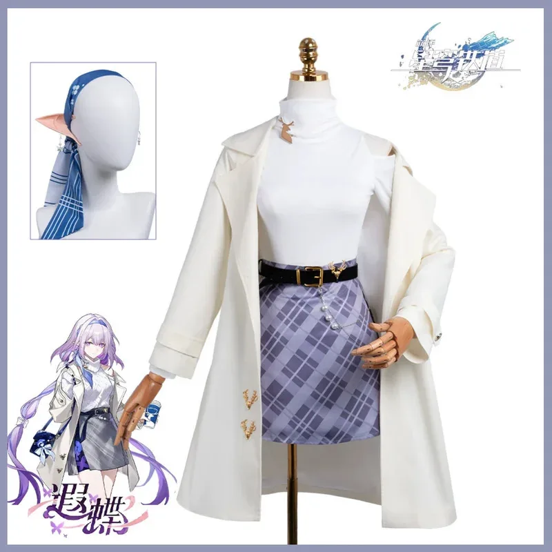 Anime Game Honkai:Star Rail Castorice Cosplay Costume White Trench Coat Grid Skirt Uniform Wig Woman Sexy Daily Leisure Suits;3'
Anime Game Honkai:Star Rail Castorice Cosplay Costume White Trench Coat Grid Skirt Uniform Wig Woman Sexy Daily Leisure Suits;3'