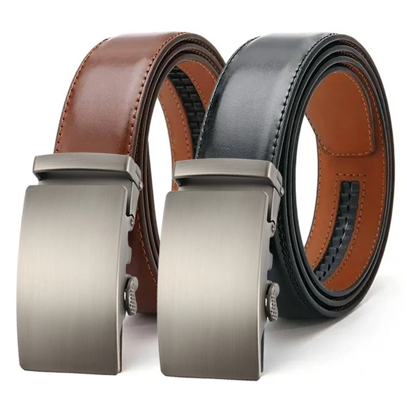Men's Ratchet Click Genuine Leather Belt Fashion Casual Male Business Jeans Waistband Automatic Buckle Black Brown Waist Straps
Men's Ratchet Click Genuine Leather Belt Fashion Casual Male Business Jeans Waistband Automatic Buckle Black Brown Waist Straps