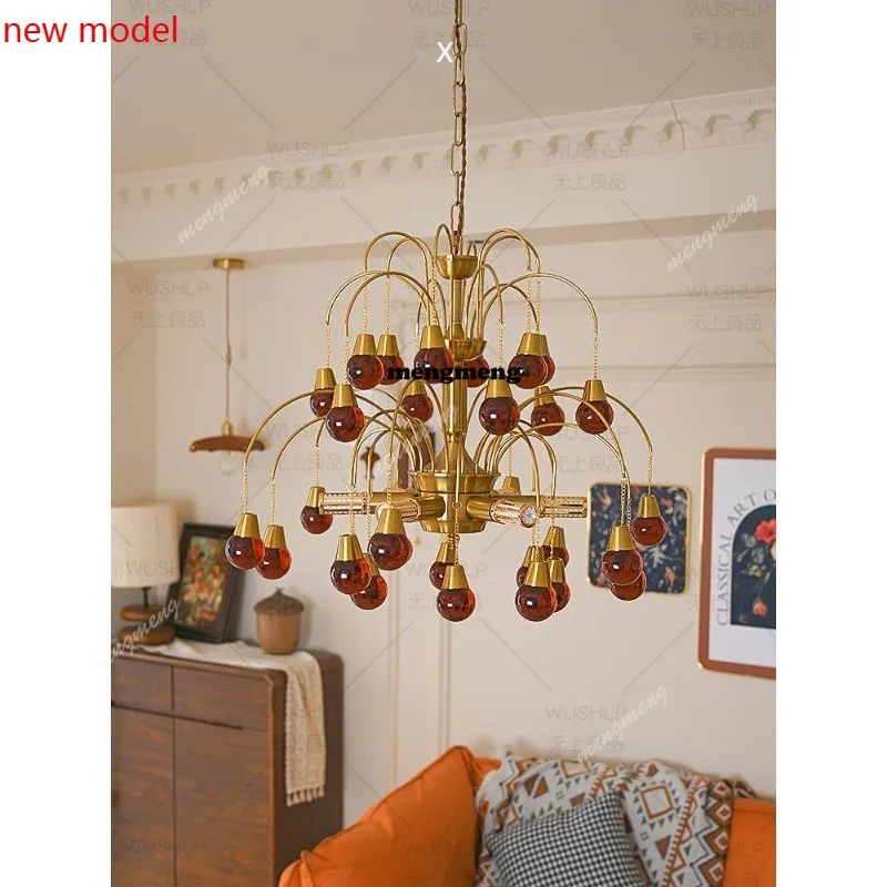 M138Medieval chandelier handmade glass dining room bedroom light French retro living room light
M138Medieval chandelier handmade glass dining room bedroom light French retro living room light