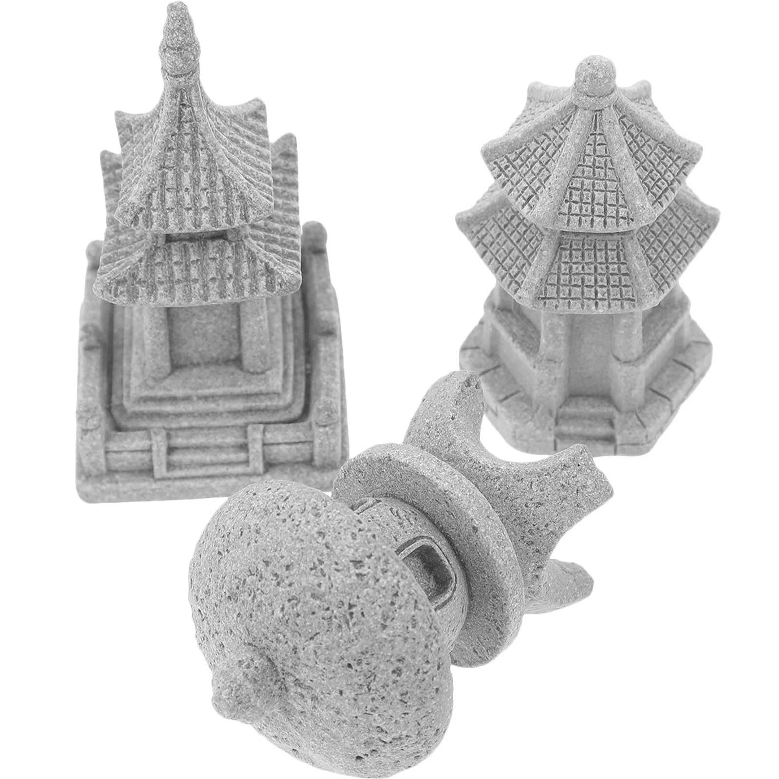 3Pcs Stone Pagoda Statue Compact Pavilion Design for Garden Yard Balcony Decor Micro Landscape Sandstone Craft
3Pcs Stone Pagoda Statue Compact Pavilion Design for Garden Yard Balcony Decor Micro Landscape Sandstone Craft