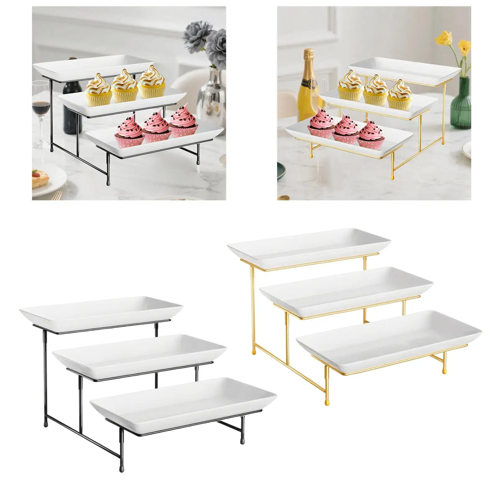 Modern 3 Layer Dessert Tray Stand Carbon Steel Buffet Display Tiered Serving for Party Home and Event Catering
Modern 3 Layer Dessert Tray Stand Carbon Steel Buffet Display Tiered Serving for Party Home and Event Catering