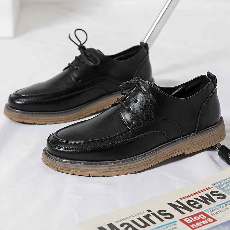 Classic Brand Low Top Shoes Men's Genuine Leather Shoes Lace Up Style Loafers Men's High-end Formal Shoes Winter Plush Added
Classic Brand Low Top Shoes Men's Genuine Leather Shoes Lace Up Style Loafers Men's High-end Formal Shoes Winter Plush Added