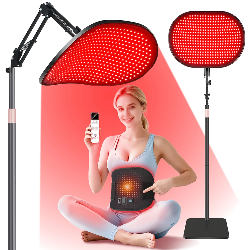 Astarexin Red Light Therapy for Face Body, 2-in-1 Infrared 432 LEDs Light Therapy with 660nm & 850nm Near Redlight Device Large Panel with Remote Stand Timer
Astarexin Red Light Therapy for Face Body, 2-in-1 Infrared 432 LEDs Light Therapy with 660nm & 850nm Near Redlight Device Large Panel with Remote Stand Timer
