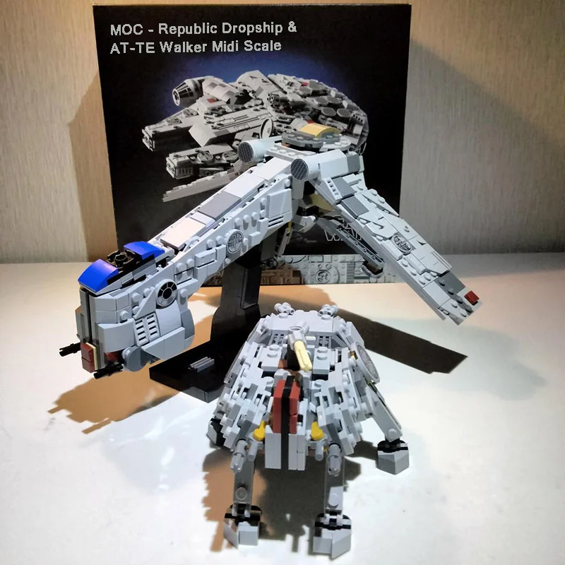 НОВЫЙ MOC The Republic Dropship & AT-TE Walker, комплект строительных блоков, масштаб миди, набор кирпичей «сделай сам», модель игрушки, подарки
НОВЫЙ MOC The Republic Dropship & AT-TE Walker, комплект строительных блоков, масштаб миди, набор кирпичей «сделай сам», модель игрушки, подарки