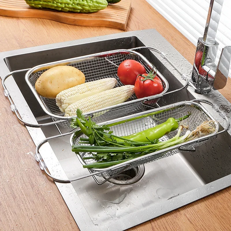 Sink Strainer Drainer Basket 304 Stainless Steel Expandable Sink Colander Strainer Basket for Vegetables Fruits Pasta Dishes
Sink Strainer Drainer Basket 304 Stainless Steel Expandable Sink Colander Strainer Basket for Vegetables Fruits Pasta Dishes