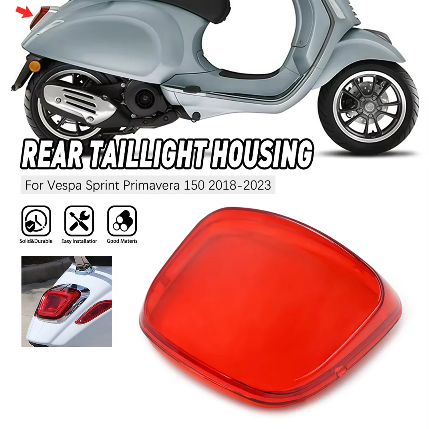 Motorcycle Rear Tail Light Bezel Trim Ring Visor Guard Protector for Vespa Sprint 150 Primavera Spring 150
Motorcycle Rear Tail Light Bezel Trim Ring Visor Guard Protector for Vespa Sprint 150 Primavera Spring 150
