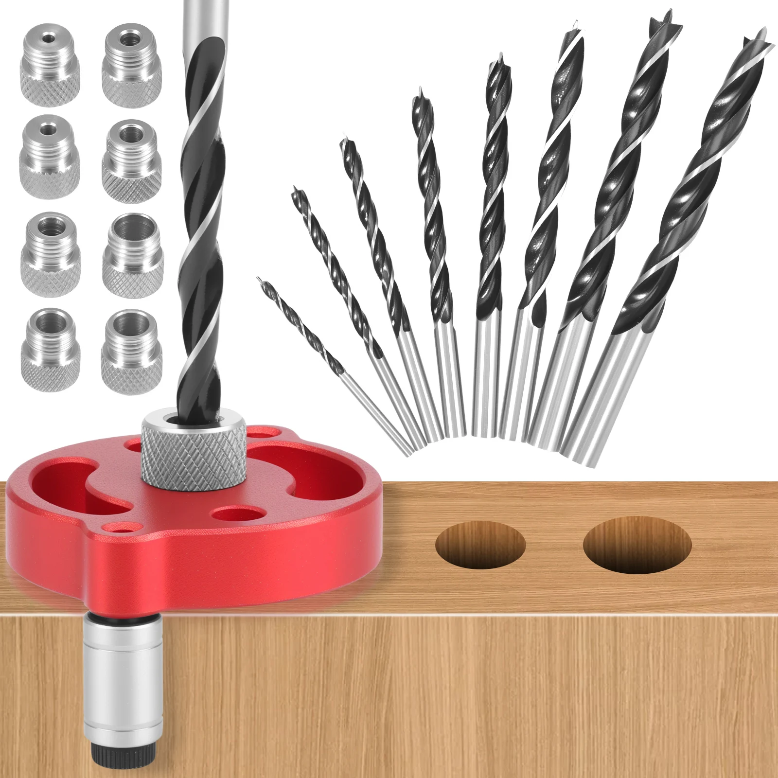 3-10mm Self Center Dowel Jig Handheld Drill Guide for Straight Holes Wood Panel Hole Puncher Locator Woodworking Joints Tool
3-10mm Self Center Dowel Jig Handheld Drill Guide for Straight Holes Wood Panel Hole Puncher Locator Woodworking Joints Tool