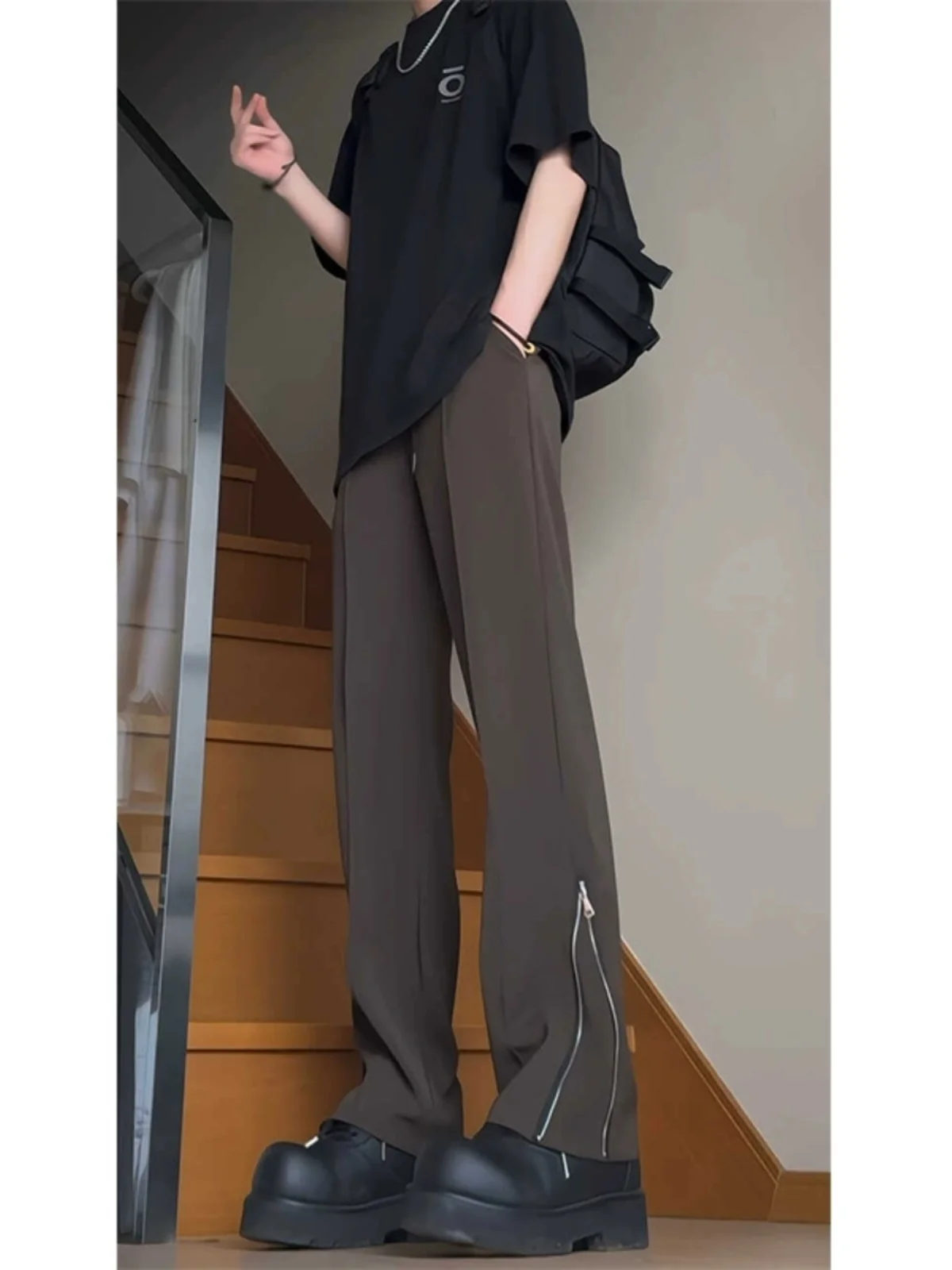 Cé Brown Zipper Pants Men's Summer Cleanfit Long Straight Leg Classic Sle Casual Classic Wind Pure Color Long Pants
Cé Brown Zipper Pants Men's Summer Cleanfit Long Straight Leg Classic Sle Casual Classic Wind Pure Color Long Pants