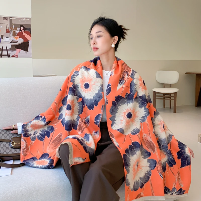 2025Cross-Border Floral World Imitation Cashmere Scarf Warm Autumn Winter Neck Warmer Shawl Travel Outfit Windproof
2025Cross-Border Floral World Imitation Cashmere Scarf Warm Autumn Winter Neck Warmer Shawl Travel Outfit Windproof