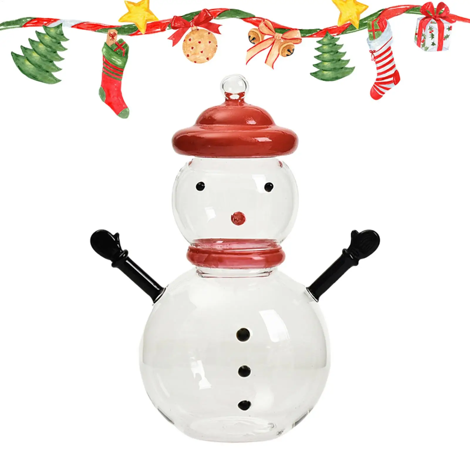 Christmas Candy Jar Festive Glass Snowman-shaped Treat Container With Lid Treat Organizer Jar Christmas Table Centerpiece Decor
Christmas Candy Jar Festive Glass Snowman-shaped Treat Container With Lid Treat Organizer Jar Christmas Table Centerpiece Decor