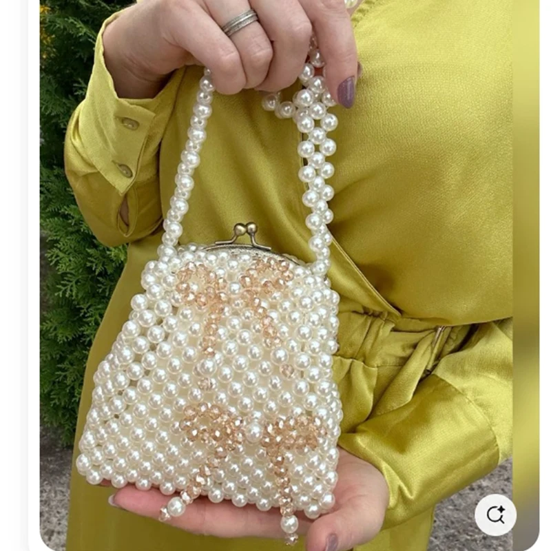 Ins Design Exquisite Compact Women's Bags Pearl White Bead Bow Clip Ladies Bag Banquet Party Handbags for Women Customizable
Ins Design Exquisite Compact Women's Bags Pearl White Bead Bow Clip Ladies Bag Banquet Party Handbags for Women Customizable