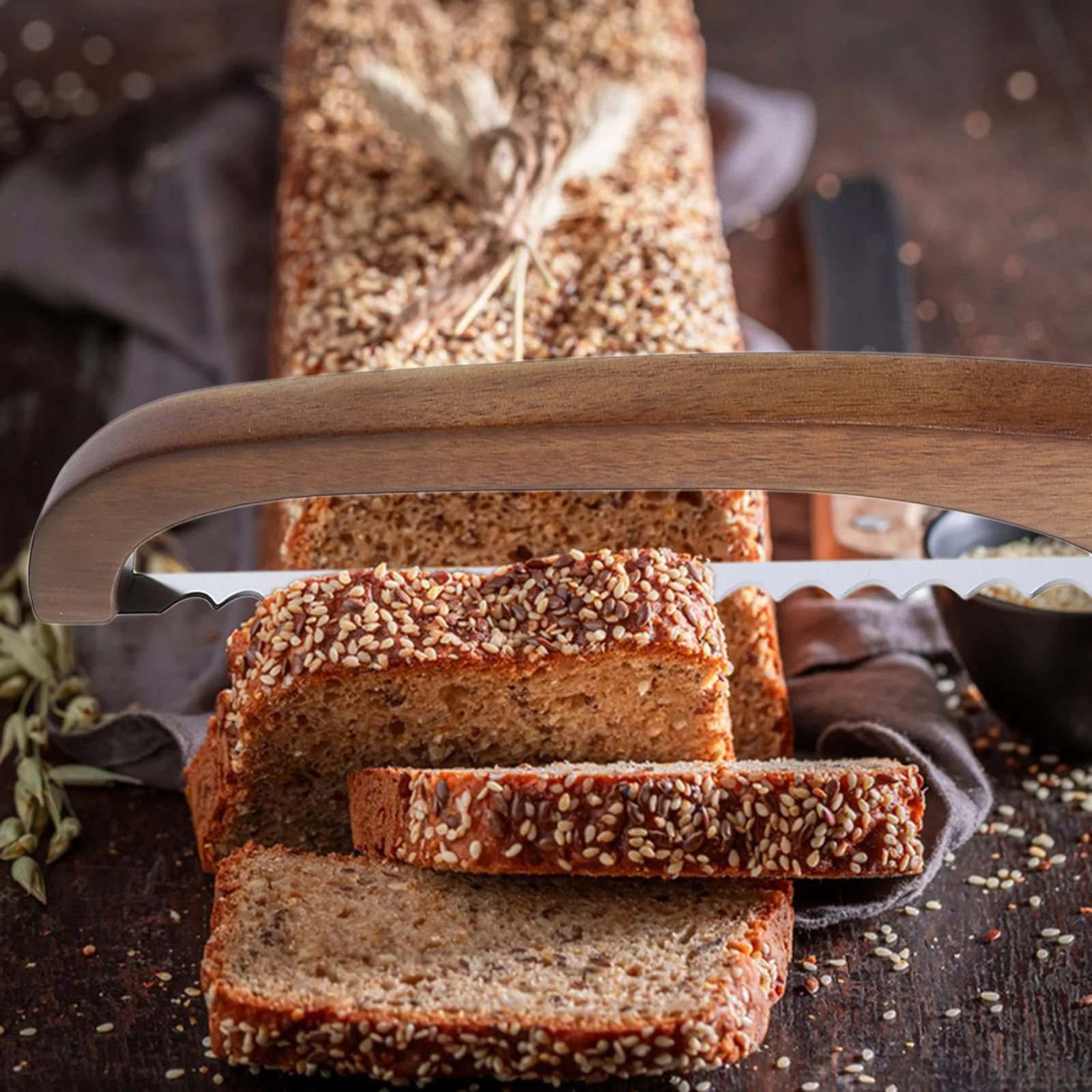 1Set Wooden Sourdough Bread Cutter Stainless Steel Slice Tool Ergonomic Grip Baking Supplies Bread Slicer Sourdough Cutter
1Set Wooden Sourdough Bread Cutter Stainless Steel Slice Tool Ergonomic Grip Baking Supplies Bread Slicer Sourdough Cutter