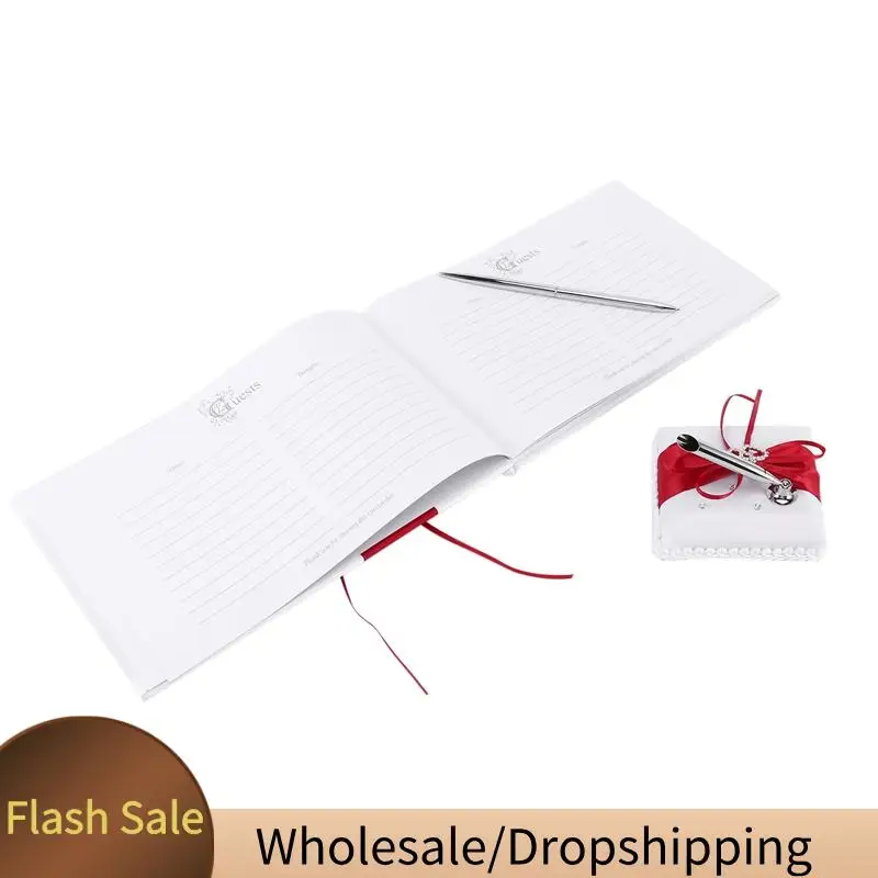 BAAD Wedding Guest Book With Pen Holder Sets Satin Bows Signature Book With Diamonds Love Shape For Party Decorations
BAAD Wedding Guest Book With Pen Holder Sets Satin Bows Signature Book With Diamonds Love Shape For Party Decorations