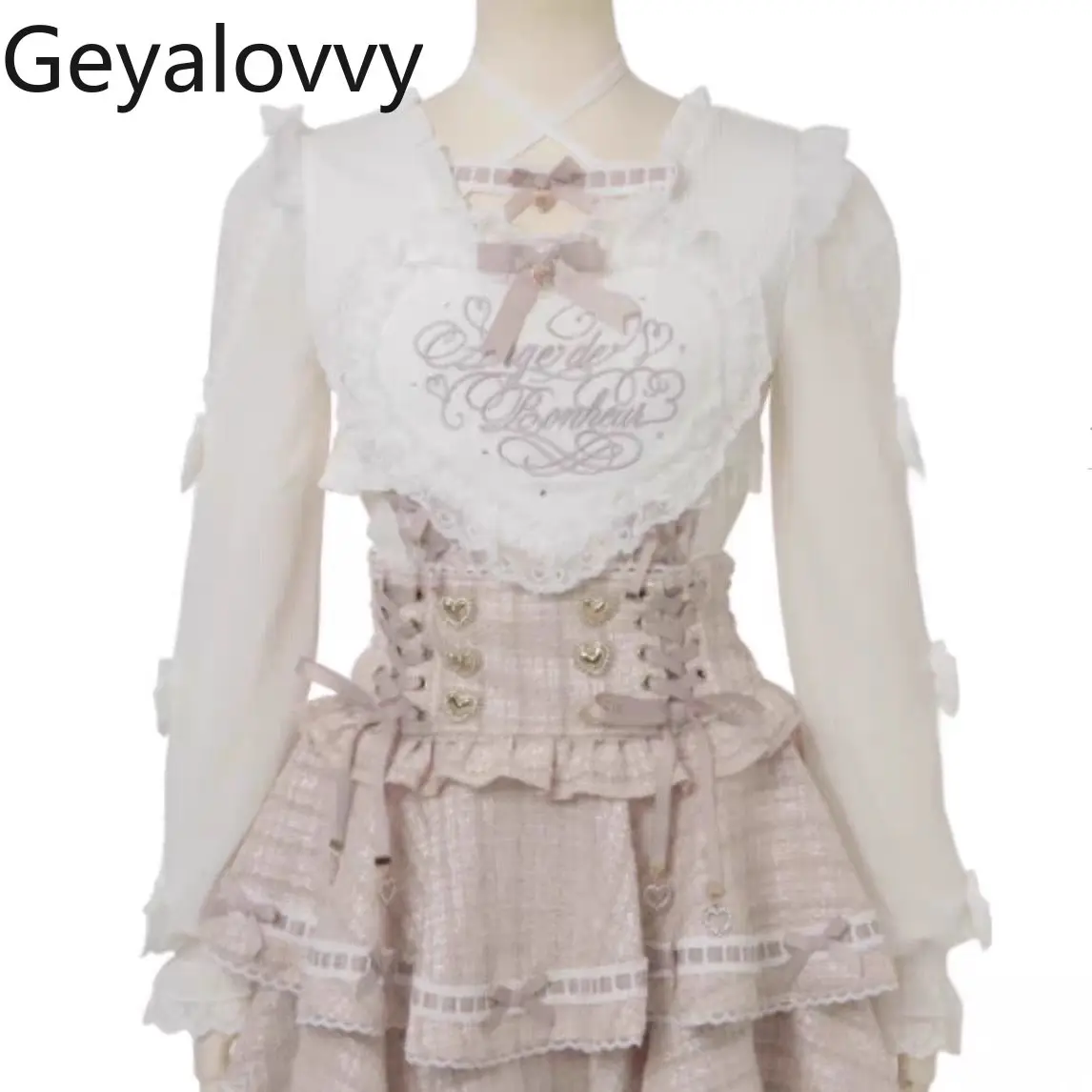 Японская массовая серия 2026: Новая милая блузка в стиле Лолита для девочек с кружевом, большим сердцем, перекрестными бретелями, бантом и длинными рукавами
Японская массовая серия 2026: Новая милая блузка в стиле Лолита для девочек с кружевом, большим сердцем, перекрестными бретелями, бантом и длинными рукавами