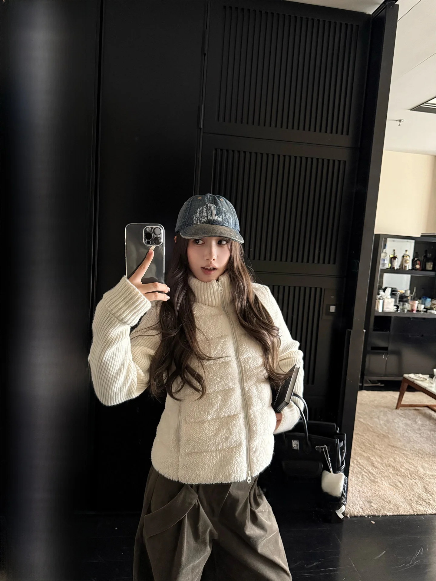 Warm Teddy Fce Knitted Sve Patchwork 90 White Du down Jaet Casual Loose Sle Polyester Fiber Long Sve Zipper Cl...
Warm Teddy Fce Knitted Sve Patchwork 90 White Du down Jaet Casual Loose Sle Polyester Fiber Long Sve Zipper Cl...