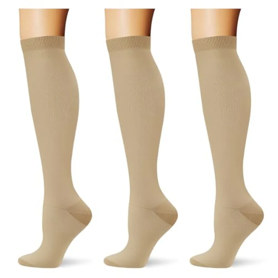 3 pairs Compression Socks 20-30 mmHg Long Knee High Socks for Women Men Support Athletic Travel Daily Wear
3 pairs Compression Socks 20-30 mmHg Long Knee High Socks for Women Men Support Athletic Travel Daily Wear