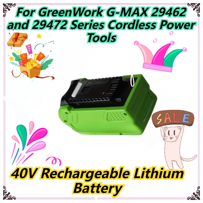 40V Rechargeable Lithium Battery For GreenWork G-MAX 29462 and 29472 Series Cordless Power Tools
40V Rechargeable Lithium Battery For GreenWork G-MAX 29462 and 29472 Series Cordless Power Tools