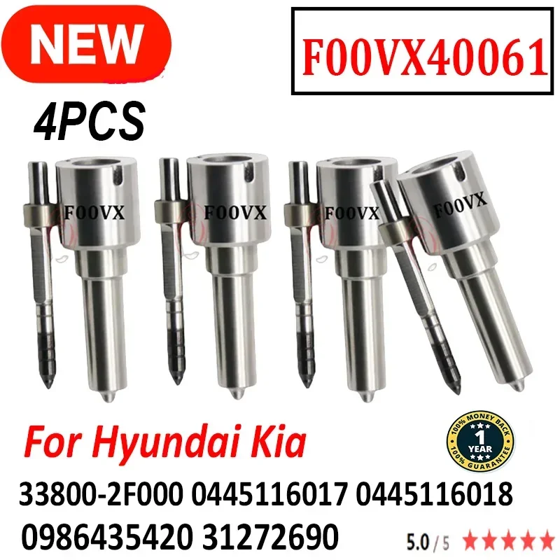 4PCS F00VX40061 NEW Common Rail Piezo Nozzle For Hyundai Kia 0445116017 0445116018 338002F000 0986435420 31272690 0 445 1160 17
4PCS F00VX40061 NEW Common Rail Piezo Nozzle For Hyundai Kia 0445116017 0445116018 338002F000 0986435420 31272690 0 445 1160 17