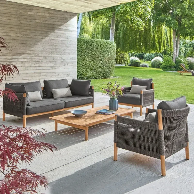 Outdoor teak sofa suitable for garden patio villa resort hotel high quality patio furniture set personalized
Outdoor teak sofa suitable for garden patio villa resort hotel high quality patio furniture set personalized