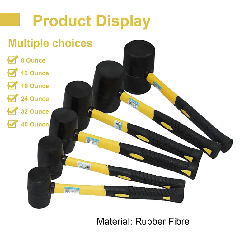 Rubber Mallet Floor Tile Hammer Flexible Surface Protective Object Decoration Tool Multiple Specification 8/12/16/24/32/40Ounces
Rubber Mallet Floor Tile Hammer Flexible Surface Protective Object Decoration Tool Multiple Specification 8/12/16/24/32/40Ounces