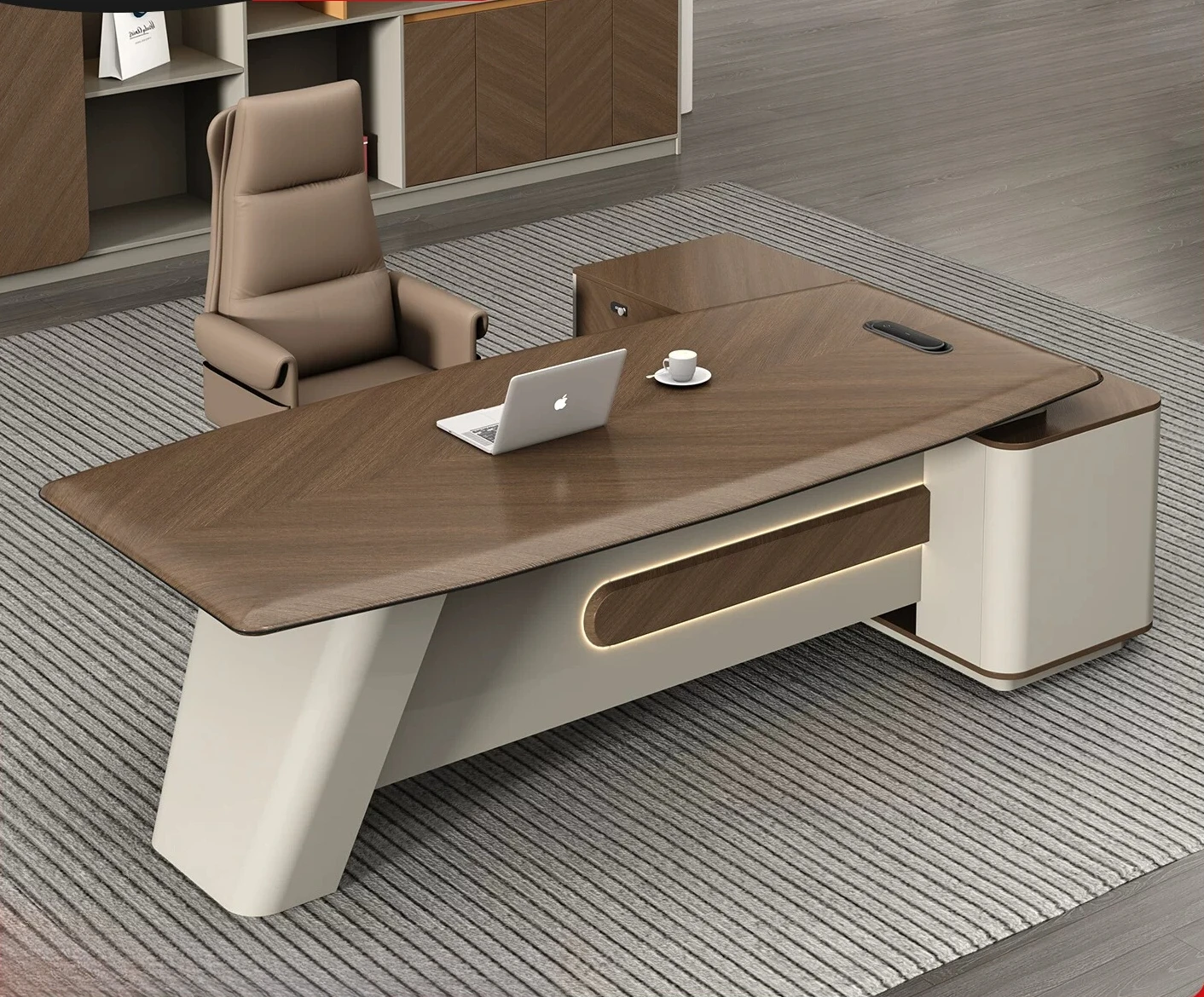 PYJ senior sense leadership office desk and chair combination high-end business desk
PYJ senior sense leadership office desk and chair combination high-end business desk