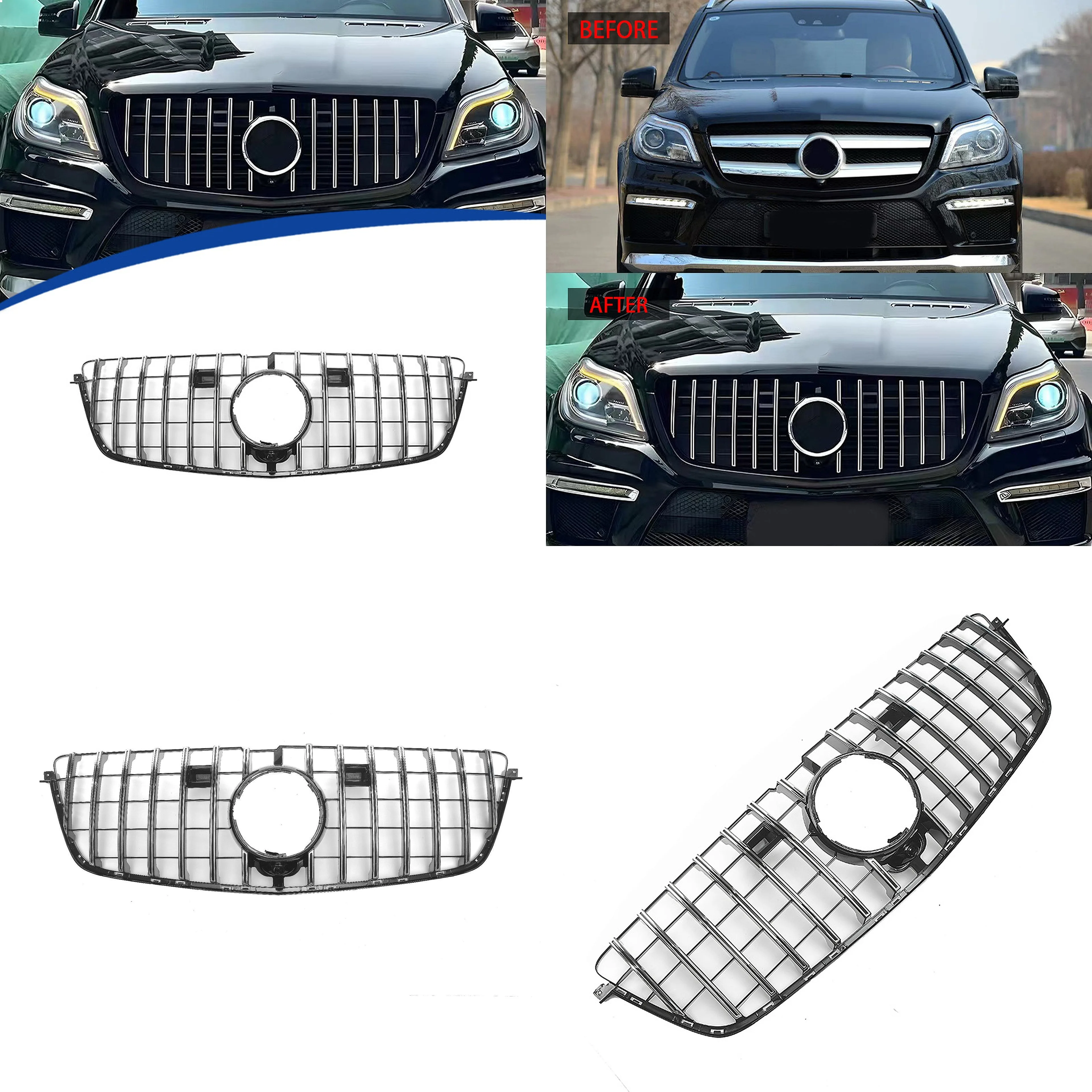 For 13-15 GL X166 High Version GT Vertical Grille ABS GL500 550 63 Upgrade
For 13-15 GL X166 High Version GT Vertical Grille ABS GL500 550 63 Upgrade
