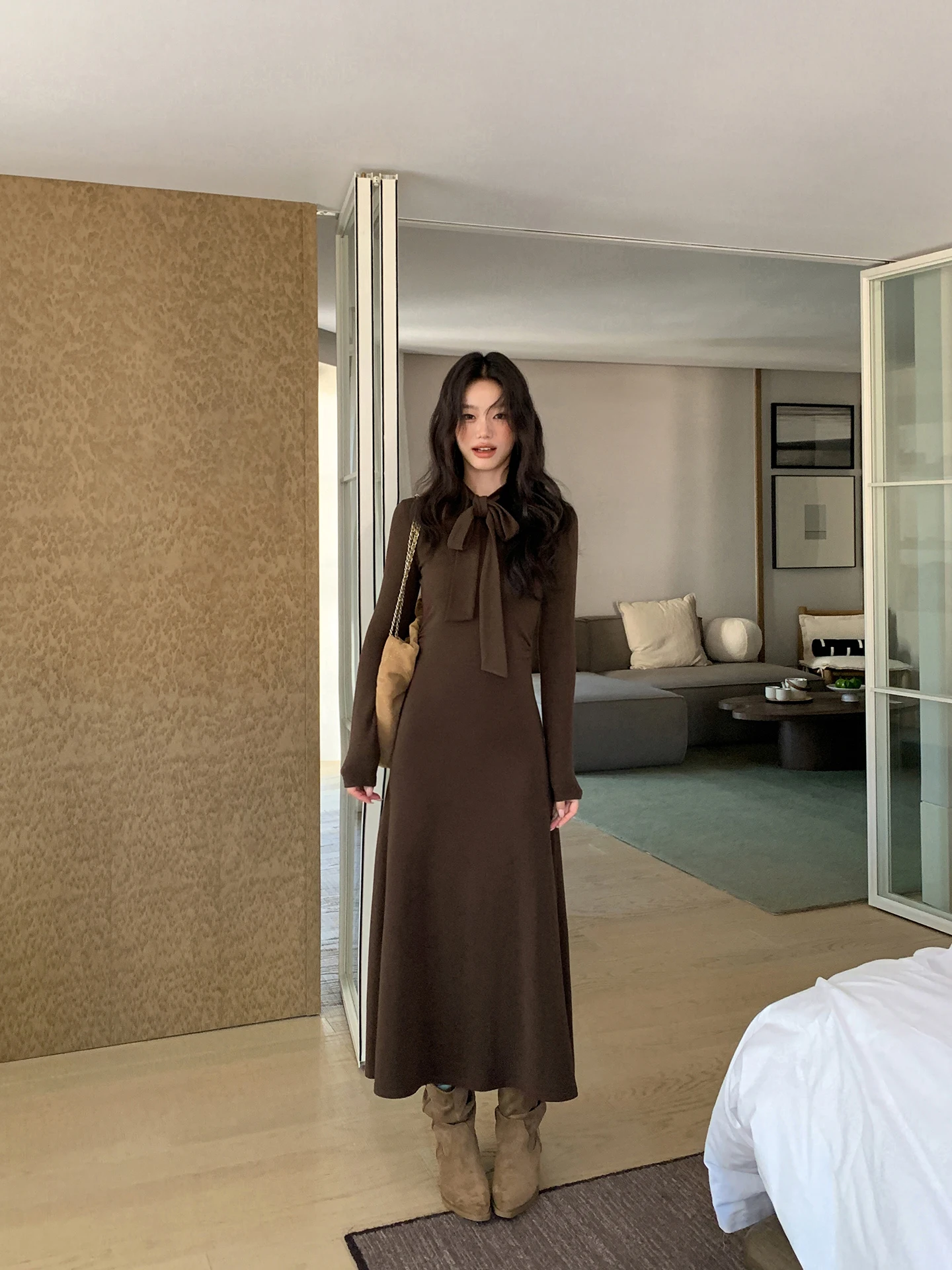 Spring New Arrival Women's Knitted Wrap Waist Slim Fit A-Line Dr High Waist Retro Sle Long Skirt by Lu Jian Xi
Spring New Arrival Women's Knitted Wrap Waist Slim Fit A-Line Dr High Waist Retro Sle Long Skirt by Lu Jian Xi