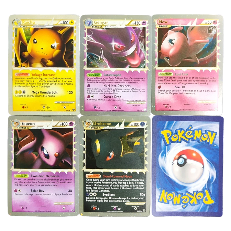 Карта Proxy PTCG LEGEND Promos Lost Link Raichu 83/90 Umbreon 86/90 Mew 97/102 Gengar 94/102 Espeon 81/90 Коллекция игровых карт
Карта Proxy PTCG LEGEND Promos Lost Link Raichu 83/90 Umbreon 86/90 Mew 97/102 Gengar 94/102 Espeon 81/90 Коллекция игровых карт