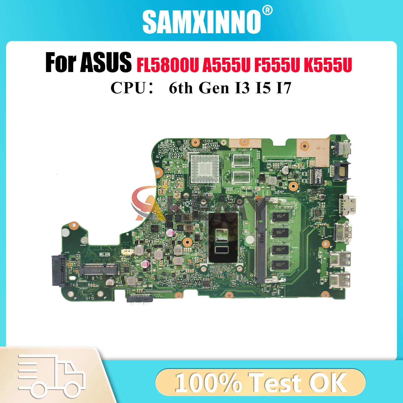 X555UA Laptop Motherboard For ASUS A555U X555U FL5800U F555U X555UJ X555UQ X555UF X555UB K555U X555UA Mainboard W/ I3 I5 I7 CPU
X555UA Laptop Motherboard For ASUS A555U X555U FL5800U F555U X555UJ X555UQ X555UF X555UB K555U X555UA Mainboard W/ I3 I5 I7 CPU