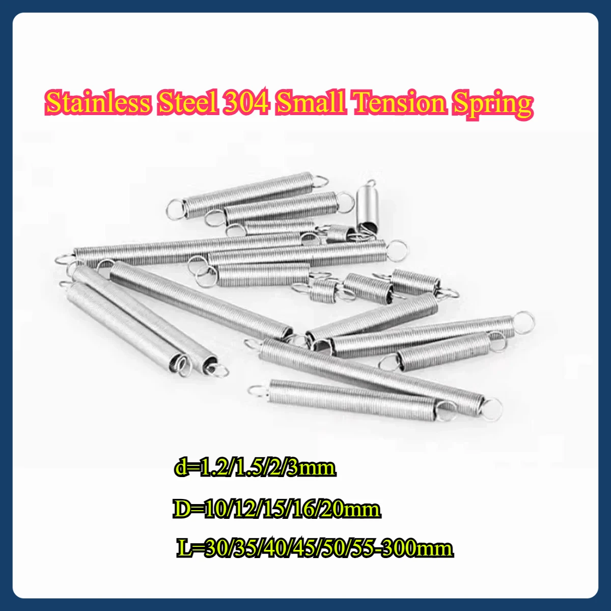 Stainless Steel 304 Small Tension Spring /Bicycle Saw Aluminum Machine Display Rack Oven Door Spring 1.2/1.5/2
Stainless Steel 304 Small Tension Spring /Bicycle Saw Aluminum Machine Display Rack Oven Door Spring 1.2/1.5/2