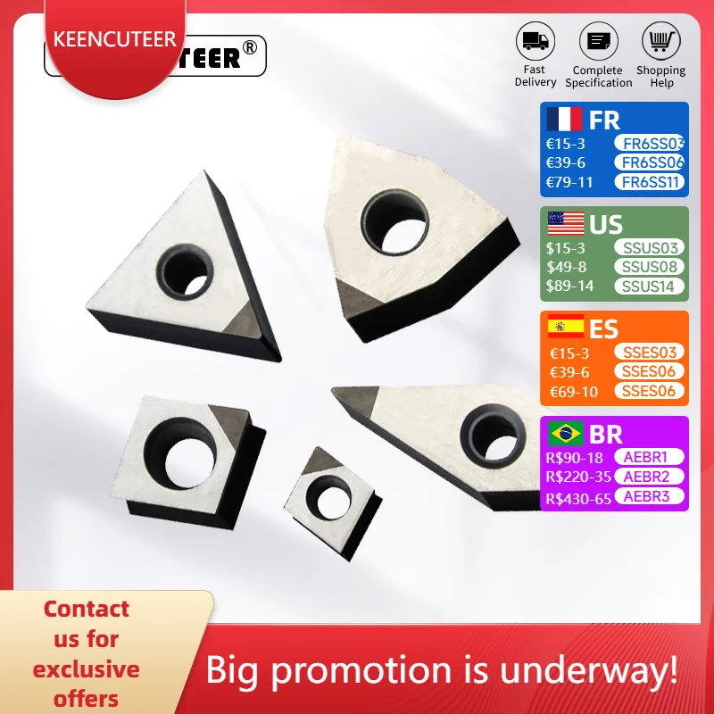 1pc CBN Diamond lathe cutter Single face CNC blade insert Boron Nitride CCGT06 DCGT07 VBGT11/16 TCMT11 TPGH09 turning tool
1pc CBN Diamond lathe cutter Single face CNC blade insert Boron Nitride CCGT06 DCGT07 VBGT11/16 TCMT11 TPGH09 turning tool