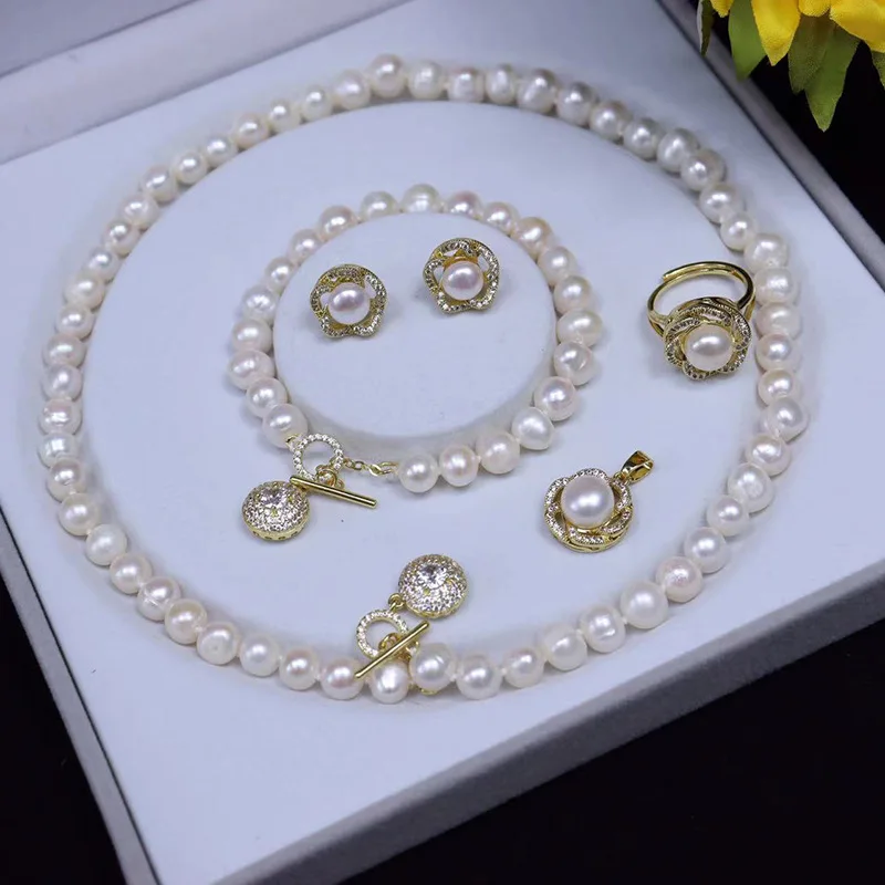 Factory Wholesale Freshwater Jewelry Set 8-9mm French Necklace Pearl Choker Light Luxury Fashion Design Trend
Factory Wholesale Freshwater Jewelry Set 8-9mm French Necklace Pearl Choker Light Luxury Fashion Design Trend