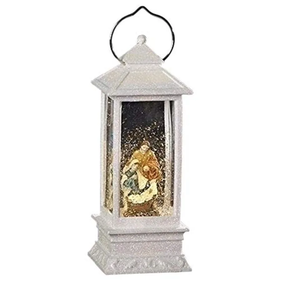 White Lighted Holy Family LED 11 Inch Acrylic Lantern Holiday Glitter Globe
White Lighted Holy Family LED 11 Inch Acrylic Lantern Holiday Glitter Globe