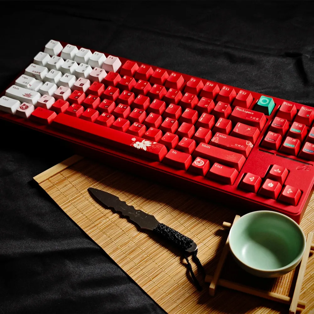 Chinoiserie Keycap Cherry Profile PBT 152 Keys Red White Sets Keycaps For Gateron Outemu Cherry Mx Switches Mechanical Keyboard
Chinoiserie Keycap Cherry Profile PBT 152 Keys Red White Sets Keycaps For Gateron Outemu Cherry Mx Switches Mechanical Keyboard