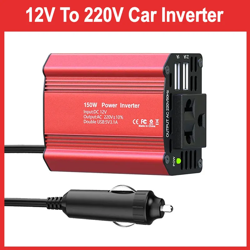 12V To 220V Car Power Inverter Dual USBFast Charging Portable Converter Car Inverter Modified Sine Wave EU Socket Car Adapter
12V To 220V Car Power Inverter Dual USBFast Charging Portable Converter Car Inverter Modified Sine Wave EU Socket Car Adapter