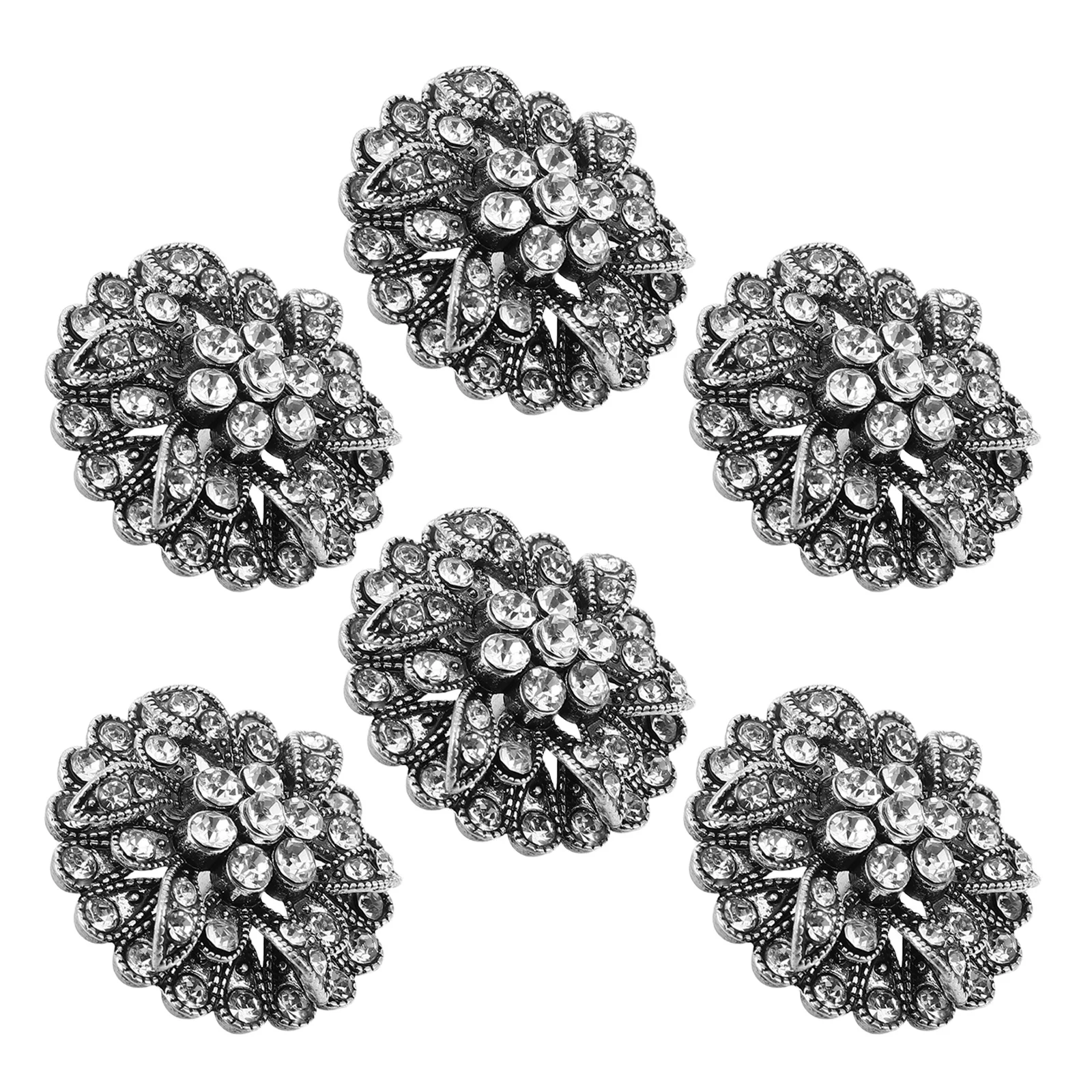 6Pcs Vintage Round Flower Metal Buttons Silver Rhinestone Embellishments for Sewing Crafts DIY Jewelry Wedding Bouquet Clothing 
6Pcs Vintage Round Flower Metal Buttons Silver Rhinestone Embellishments for Sewing Crafts DIY Jewelry Wedding Bouquet Clothing