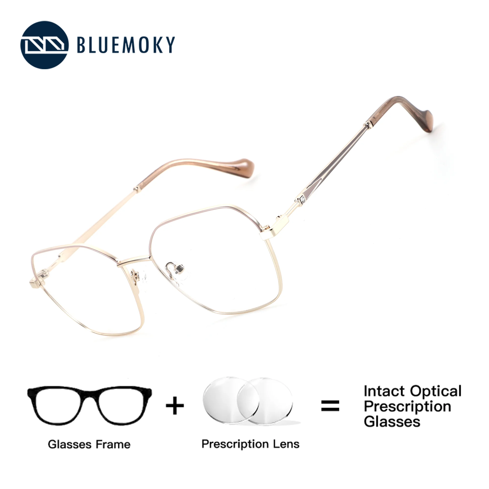 BLUEMOKY (S Size) Polygon Metal Prescription Reading Glasses for Women Myopia Optical Eyeglasses With Diopters Progressive
BLUEMOKY (S Size) Polygon Metal Prescription Reading Glasses for Women Myopia Optical Eyeglasses With Diopters Progressive