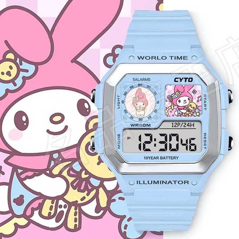 Sanrio Hello Kitty Cinnamoroll Kuromi Electronic Watch Waterproof Luminous Alarm Clock Student Exercise Electronic Watch Gifts
Sanrio Hello Kitty Cinnamoroll Kuromi Electronic Watch Waterproof Luminous Alarm Clock Student Exercise Electronic Watch Gifts