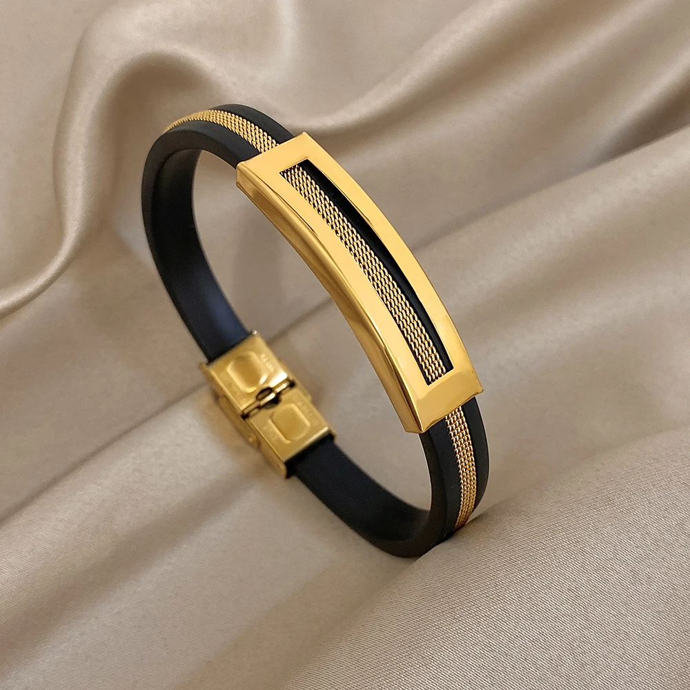 DODOHAO Luxury Gold Color Stainless Steel Wide Bracelet for Women Simple Classic Chunky Round Magnetic Buckle Bangle Men Jewelry
DODOHAO Luxury Gold Color Stainless Steel Wide Bracelet for Women Simple Classic Chunky Round Magnetic Buckle Bangle Men Jewelry