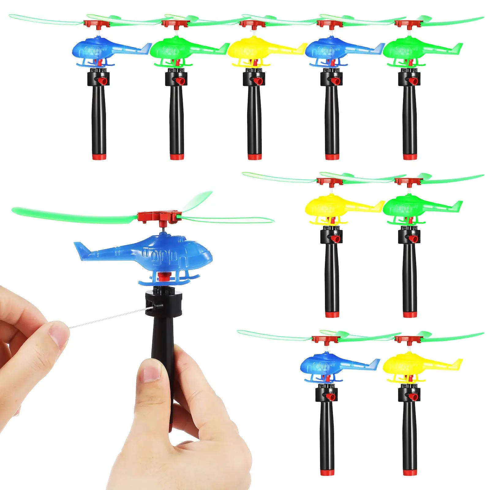 9 Pcs Helicopter Toys Flying Launcher Airplane Party Favors Outdoor Kids Hand Swirling
9 Pcs Helicopter Toys Flying Launcher Airplane Party Favors Outdoor Kids Hand Swirling