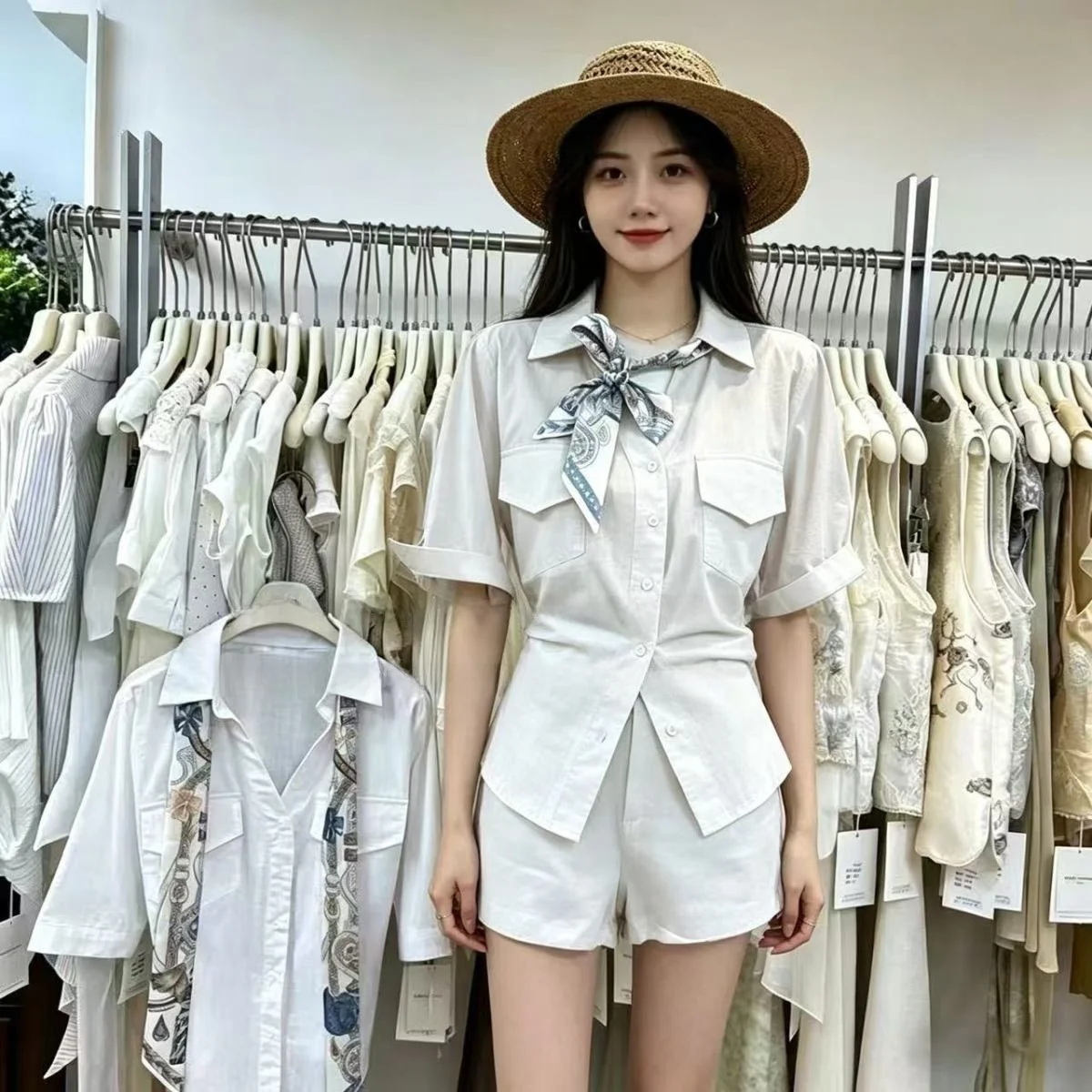 Elegant Commuter Style Women's Shirt mid Sleeve Summer Fashion 2026 New Arrival Lightweight Breathable Collar Top
Elegant Commuter Style Women's Shirt mid Sleeve Summer Fashion 2026 New Arrival Lightweight Breathable Collar Top