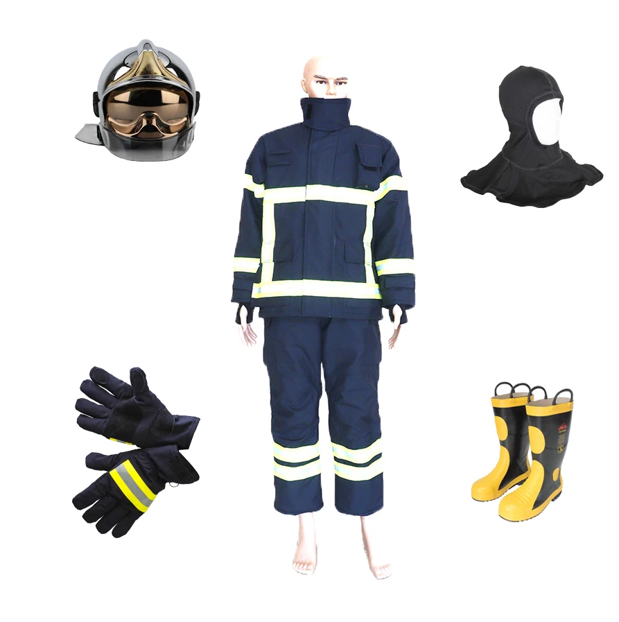 Firefighter Uniform Fireman Jacket Firefighting Helmet Gloves Boots Fire Fighting Suit Flame Retardant NOMEX Aramid Fire Suit
Firefighter Uniform Fireman Jacket Firefighting Helmet Gloves Boots Fire Fighting Suit Flame Retardant NOMEX Aramid Fire Suit