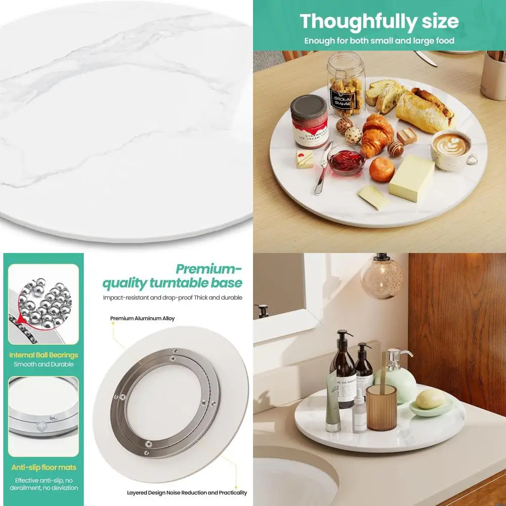 360 ° Sinteredstone Lazy Susan, Silent Anti-Slip, центральная часть кухонного и обеденного стола, белый
360 ° Sinteredstone Lazy Susan, Silent Anti-Slip, центральная часть кухонного и обеденного стола, белый