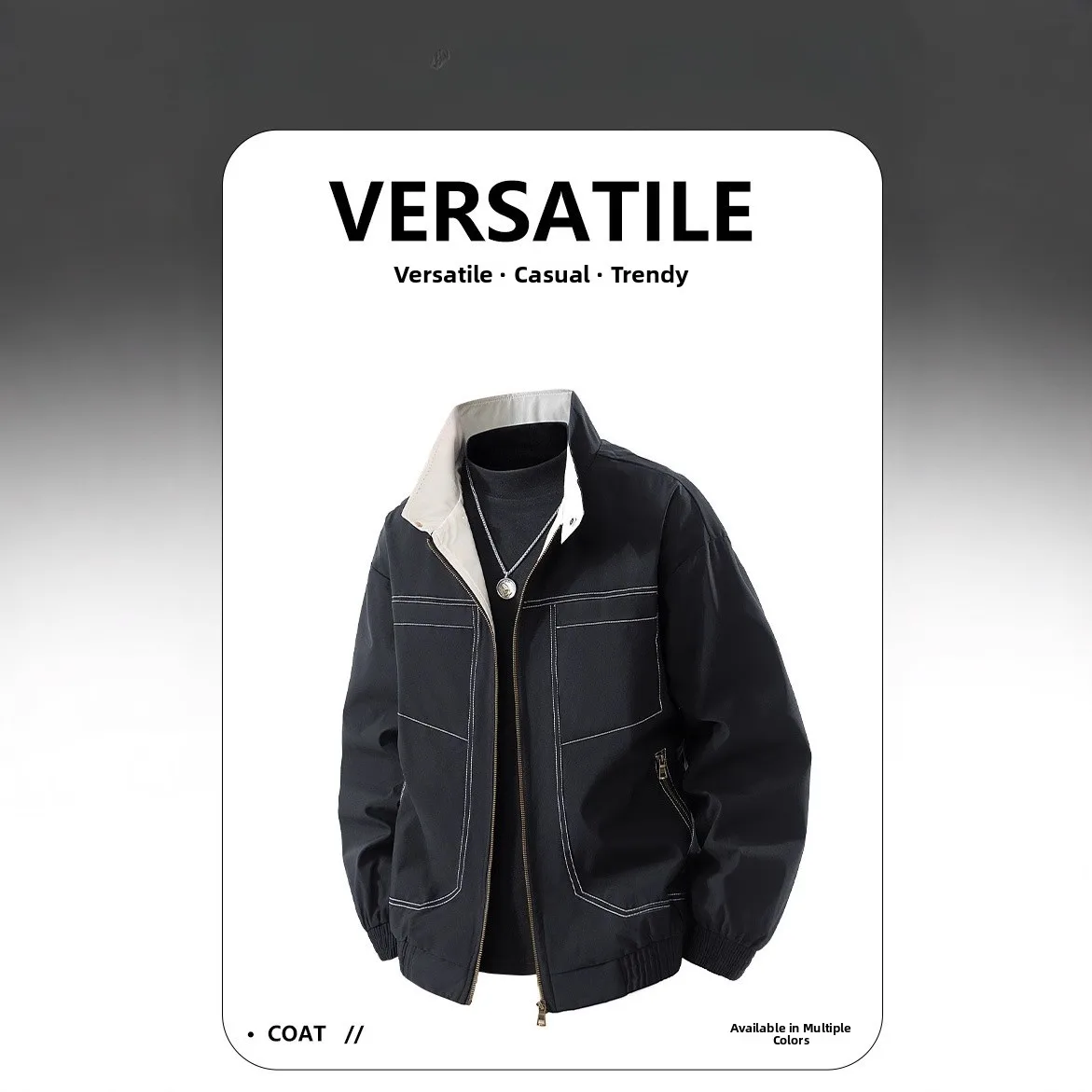 Новая мужская повседневная куртка с отложным воротником, больших размеров, осенне-зимняя, свободного кроя, модная верхняя одежда из полиэстера, нейлона и композитного волокна
Новая мужская повседневная куртка с отложным воротником, больших размеров, осенне-зимняя, свободного кроя, модная верхняя одежда из полиэстера, нейлона и композитного волокна