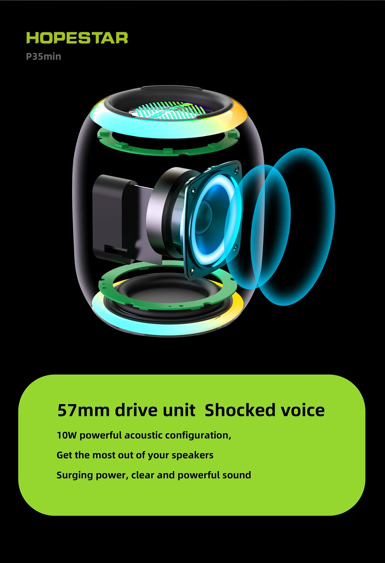 Горячая распродажа 2025 года HOPESTAR P35MINI, портативный для Bluetooth-динамика, слот для карт, внешний аккумулятор, семиуровневый водонепроницаемый светодиод RGB для домашнего использования D 
Горячая распродажа 2025 года HOPESTAR P35MINI, портативный для Bluetooth-динамика, слот для карт, внешний аккумулятор, семиуровневый водонепроницаемый светодиод RGB для домашнего использования D
