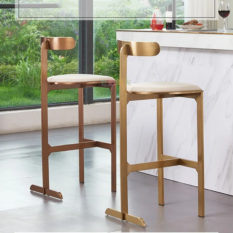 Luxury Makeup Bar Chair High Minimalist Aesthetic Balcony Gold Nordic Metal Barstools With Back Salon Cadeira Salon Furniture
Luxury Makeup Bar Chair High Minimalist Aesthetic Balcony Gold Nordic Metal Barstools With Back Salon Cadeira Salon Furniture